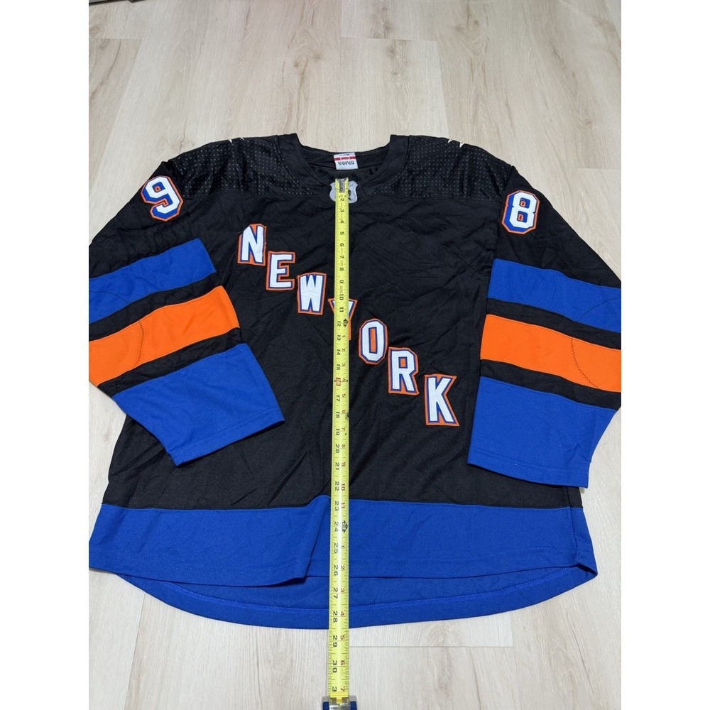 COBA Boldest Jersey #98 Men's XL Black Blue Hockey Ealer Sports New York - Picture 2 of 6
